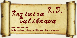 Kazimira Dulikrava vizit kartica